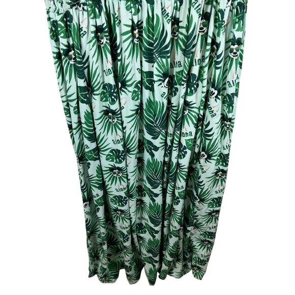 Aulani Dress Womens Small Green‎ White Hawaiian Strappy Maxi Dress Disney NWT - Picture 4 of 9